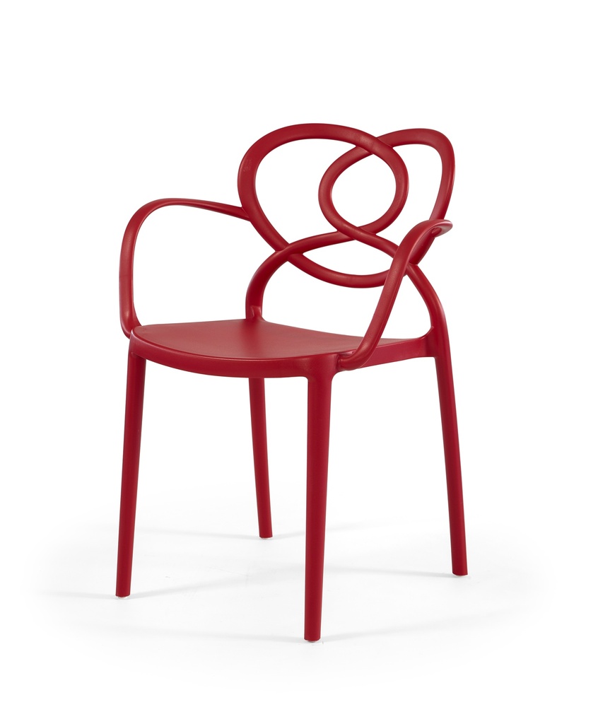 Cadeira em polipropileno, modelo LOVELY ARMCHAIR