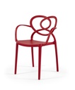 Cadeira em polipropileno, modelo LOVELY ARMCHAIR