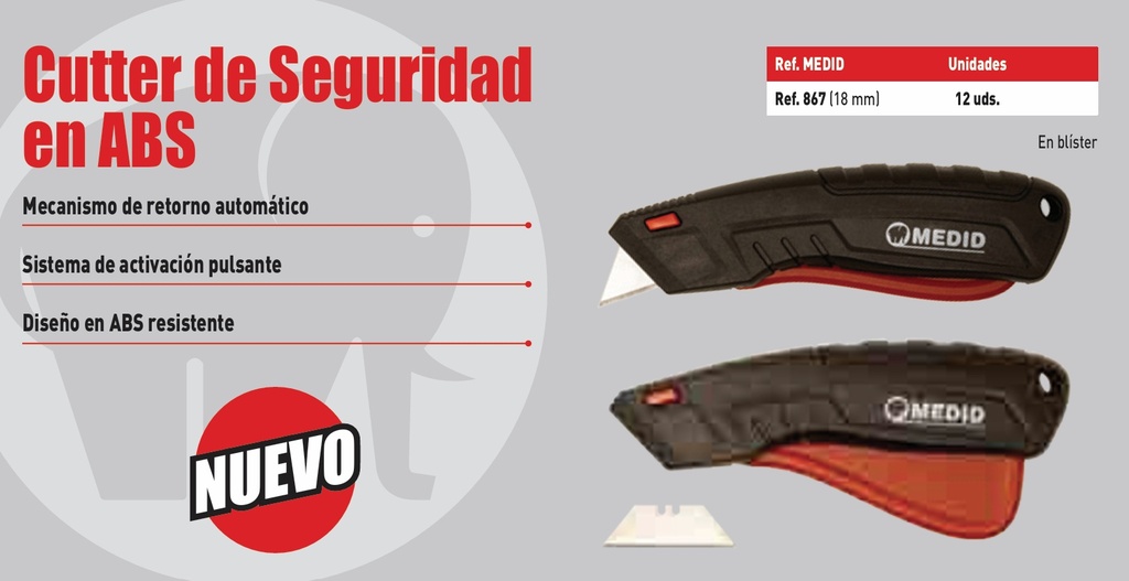 X-acto de segurança pulsante I MEDID