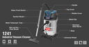 Aspirador indústrial I 40 litros I 1400W I modelo 1241 I RONIX