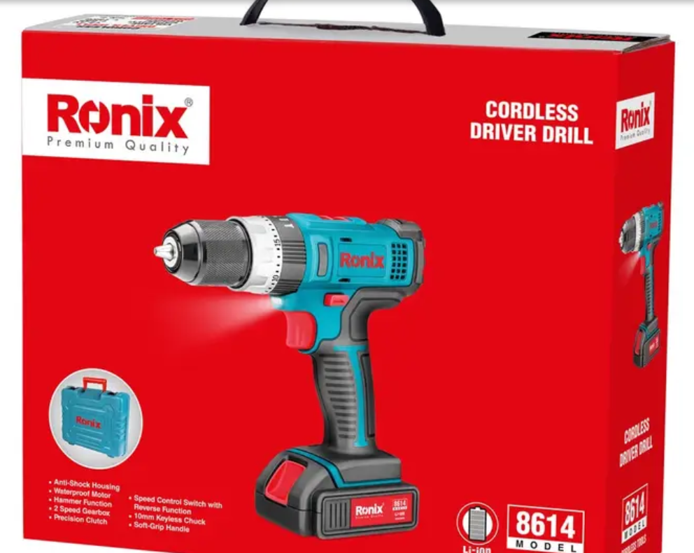 Berbequim Aparafusadora sem fios I 1.5Ah 14,4V I MODELO: 8614 I RONIX