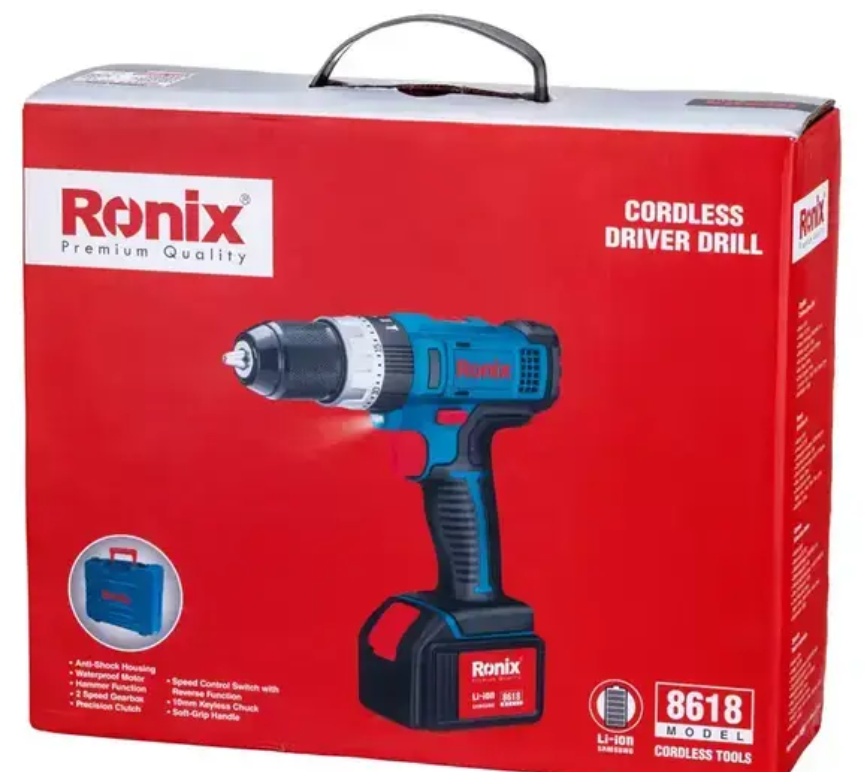 Berbequim Aparafusadora sem fios I 1.5Ah 18V I MODELO: 8618 I RONIX