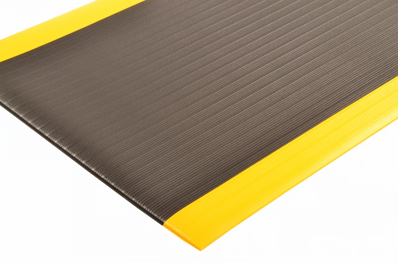 Tapete antifadiga I Cor: amarelo e preto I Dimensão: rolo 91 cm x 18,3 m I NOTRAX