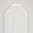 Avental de peitilho médio impermeável em PVC e Acrílico I Côr: Branco I modelo AV-028
