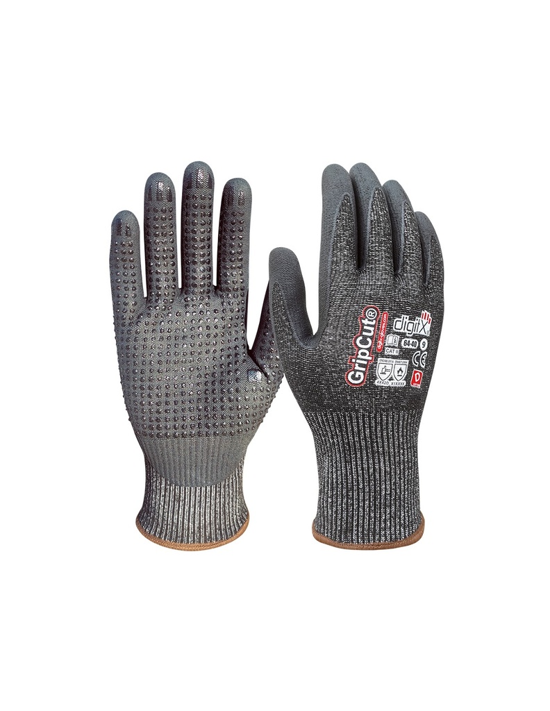 Luva  I anticorte D e térmica com pontos na palma I modelo: GRIP CUT I SAFETOP
