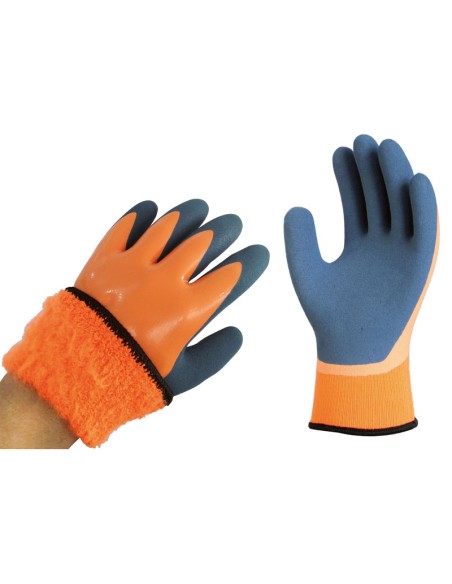 Luva de látex impermeável forro anti-frio  I pack 6 unid cx 120 pares I modelo: THERMOFOAM I SAFETOP