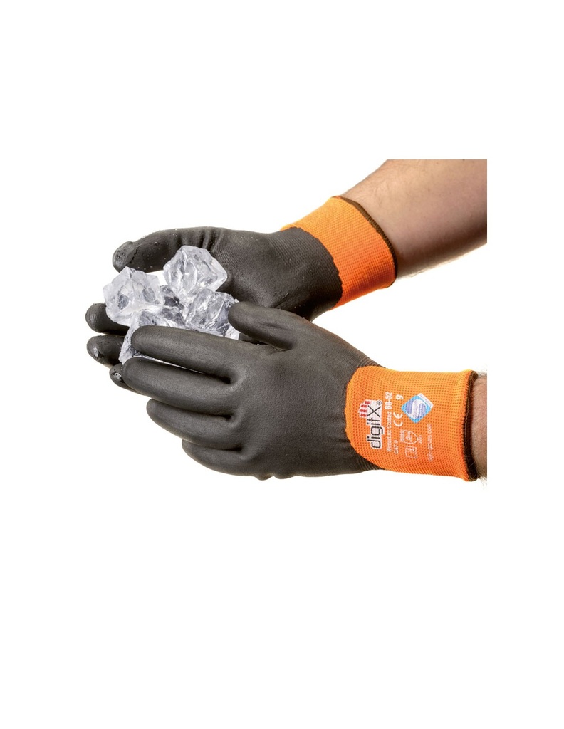 Luva antifrio nitrilo impermeável forro  I pack 12 unid cx 140 pares I modelo: SCANDILUX I SAFETOP