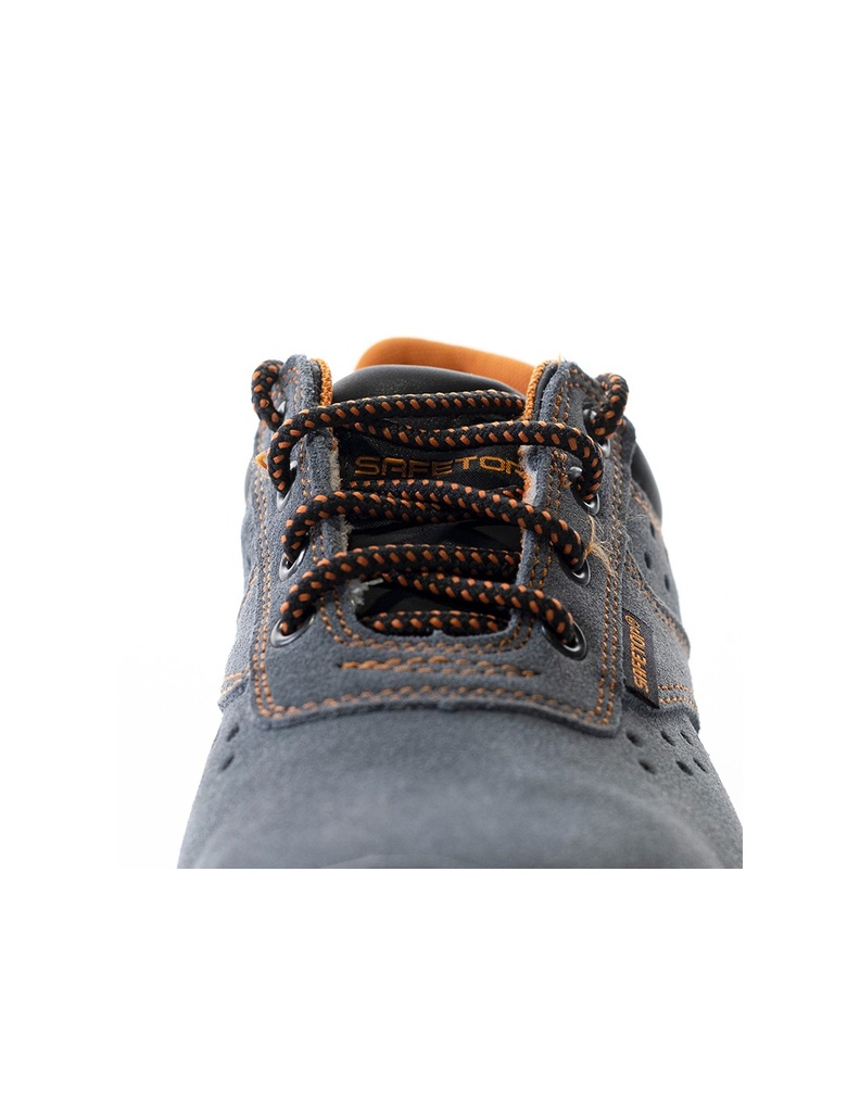 Sapato de segurança, S1P I Modelo: INCIO I Camurça azul arejada I SAFETOP