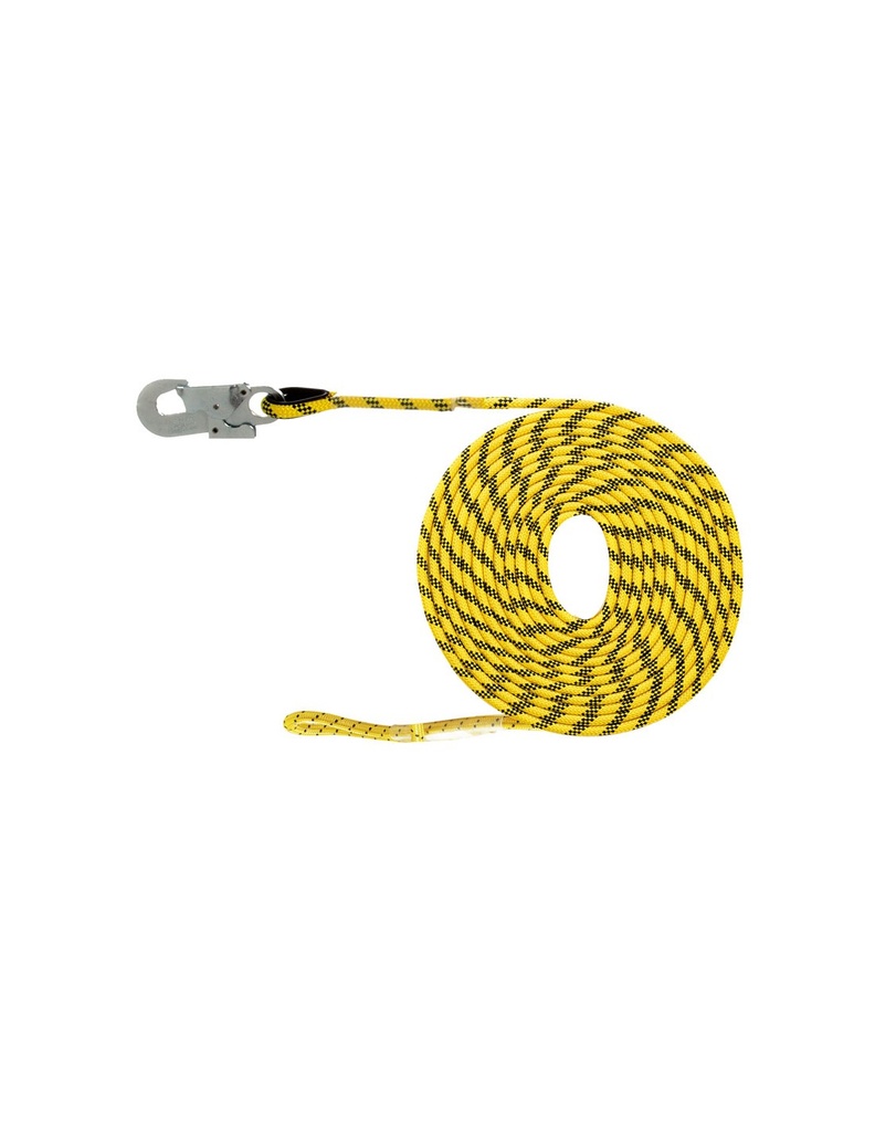Linha de vida horizontal 20m poliéster 10,5 mm c/mosquetão I SAFETOP
