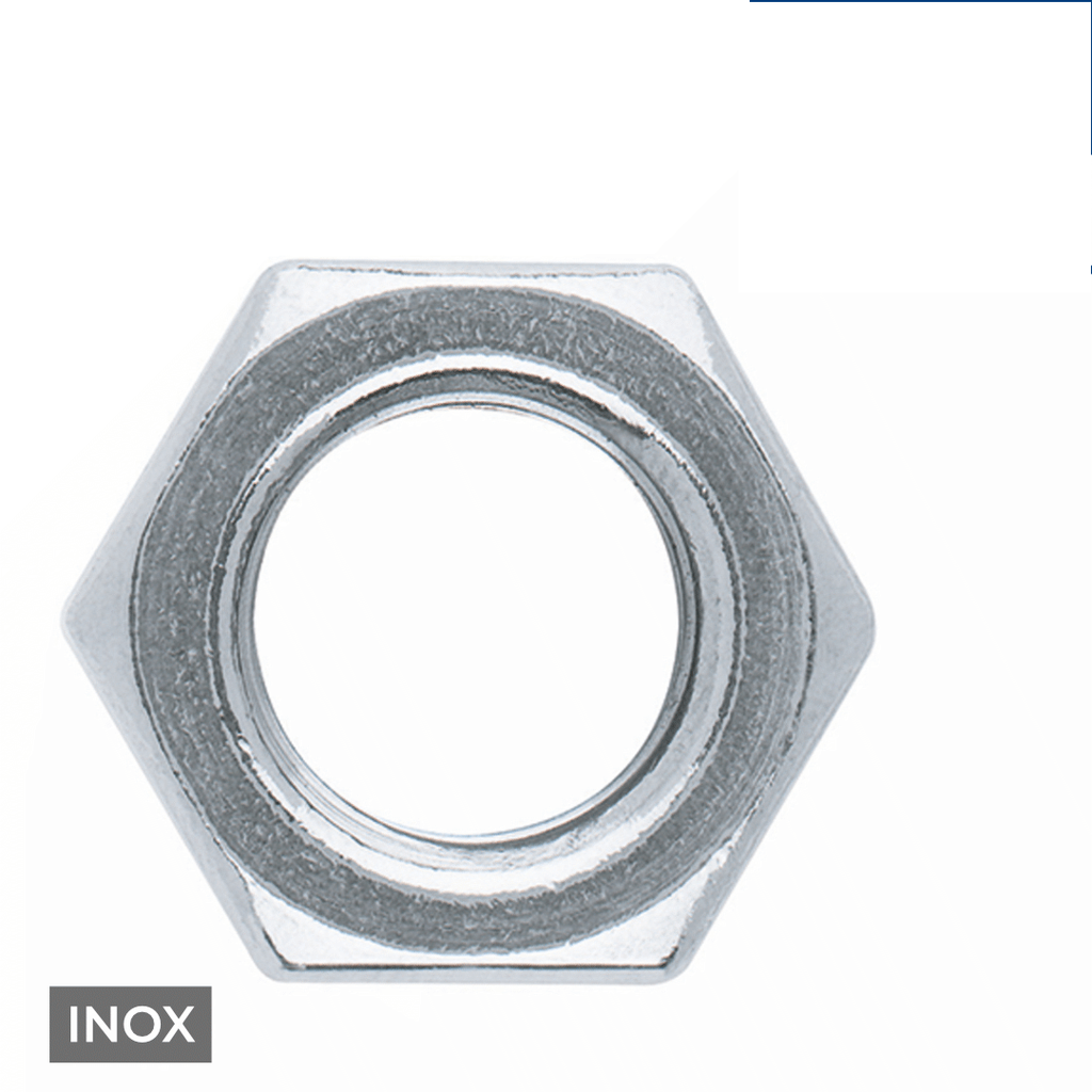 Porca sextavada autoblocante DIN 985 I rosca métrica I Inox A2-AISI 304 I Ø M6 (cópia)