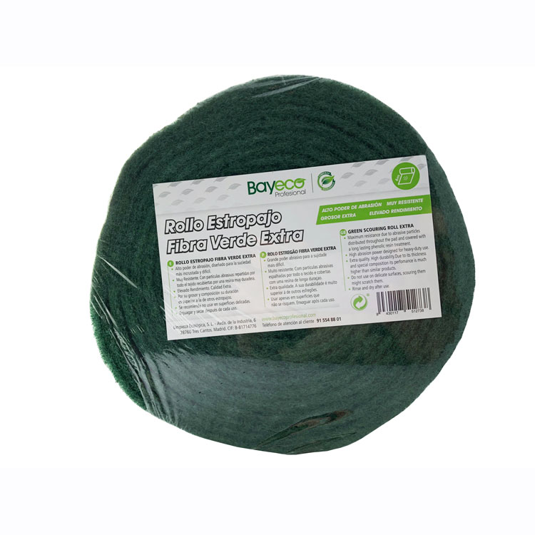 Rolo de esfregão verde Bayeco – 6mx13 (cm) (Pack 12 uni) (cada unidade)