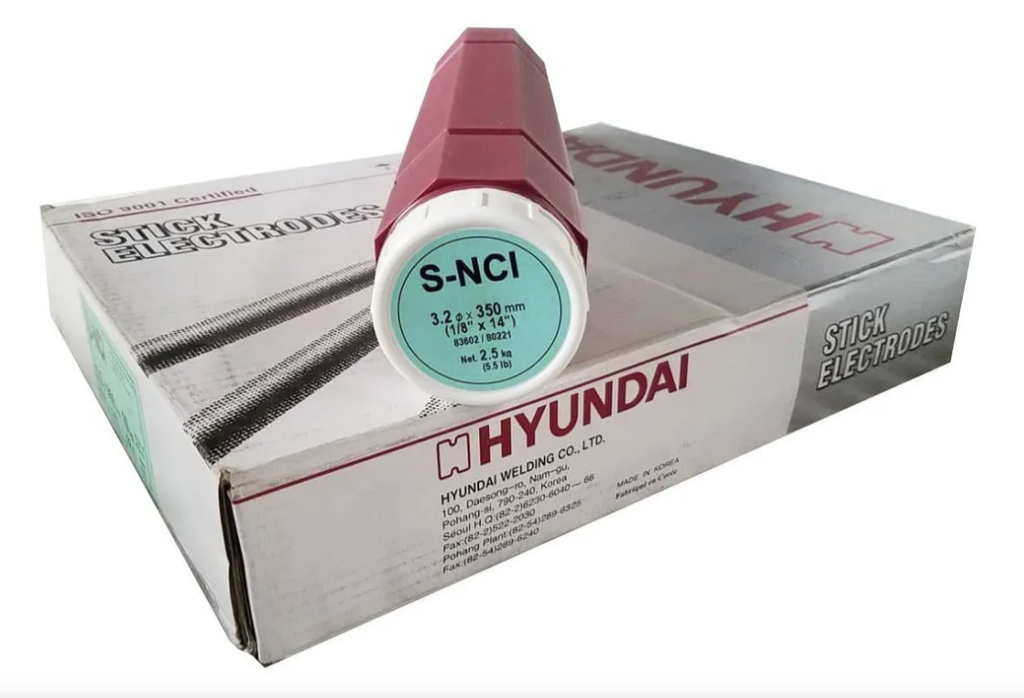 Elétrodo para soldadura em ferro fundido I S-NCI DE 3.20x350 I caixa: 2,5kg I HYUNDAI WELDING
