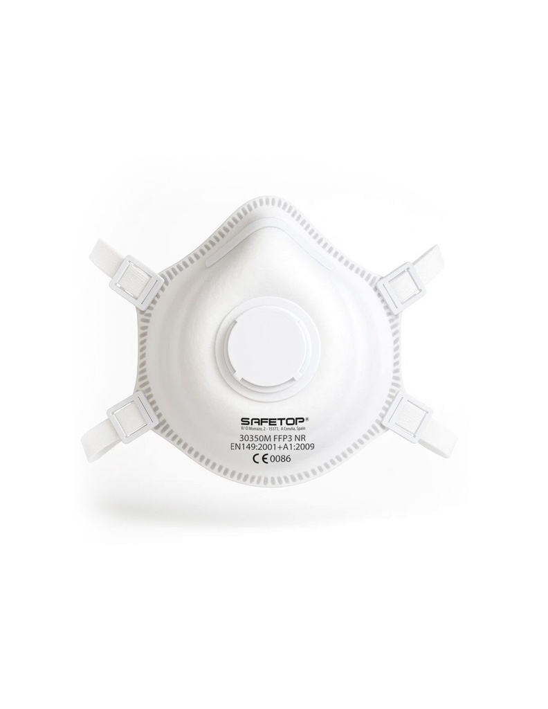 [SAFE15058-30350M] Máscara preformada válvula metal free I modelo: FFP3 I SAFETOP