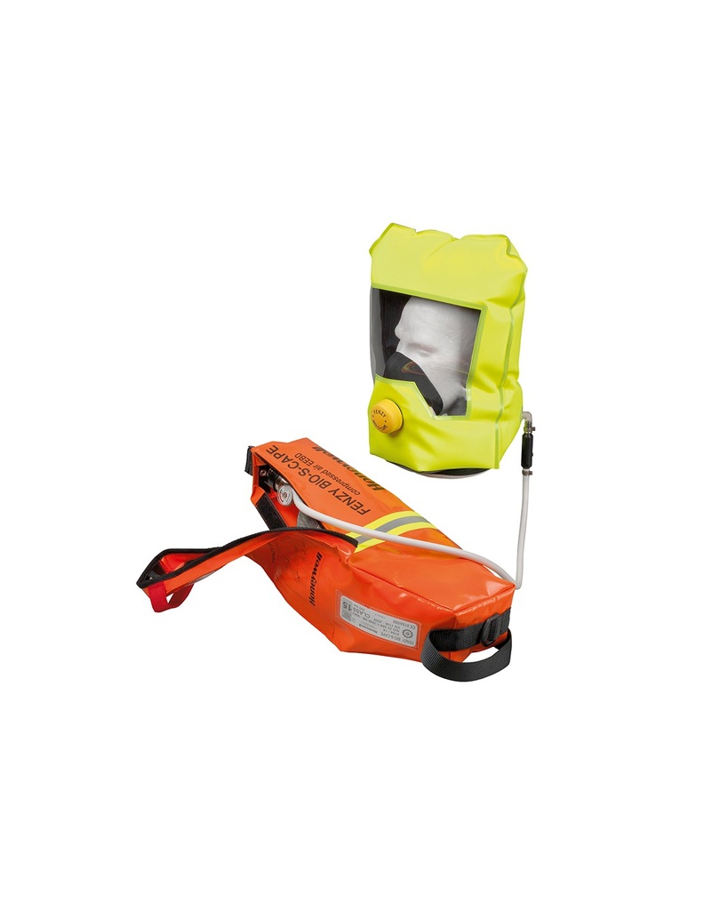 Máscara Escape ar comprimido com cilindro aço 3 lt. BI-S-CAPE I SAFETOP
