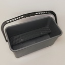 Balde profissional para limpeza de vidros com espremedor I Preto I 420x275x410mm I 16 litros