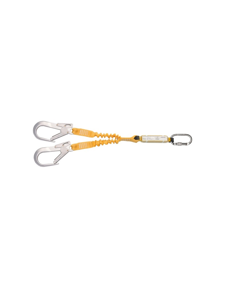 [SAFE16099-80228] Fita dupla elástica 1,78 m c/absorvador e mosquetões I SAFETOP