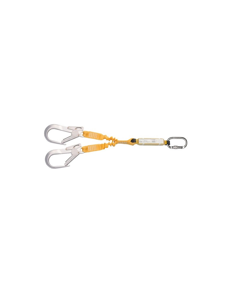 [SAFE16100-80228B] Fita dupla elástica 0,9 m c/absorvador e mosquetões I SAFETOP