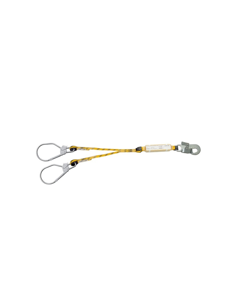 Corda dupla 2m absorvador + mosquetões maxi 83( abertura) I SAFETOP
