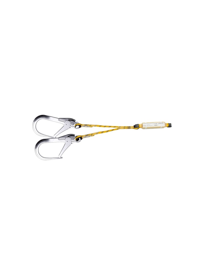 Dupla corda 1,8 m absorvador + mosquetão supermaxi 110 mm I SAFETOP