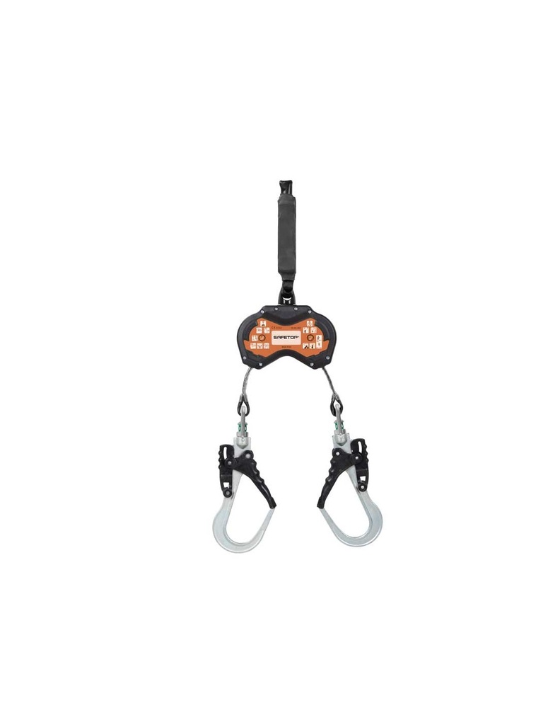 [SAFE16109-80229-AS] Corda 1,98 m ajustável c/ absorvedor e mosquetões I SAFETOP (cópia)