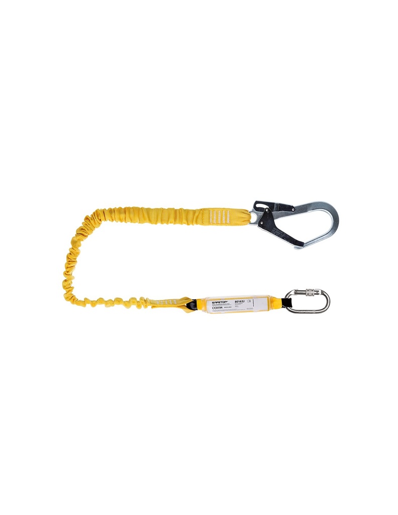 [SAFE16111-80163] Cinta elástica 1,8 m c/absorvador e mosquetões I SAFETOP