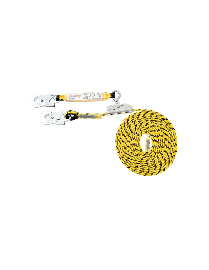 Linha de vida 50 m absorvador + altochut + mosquetões 12mm SAFETOP