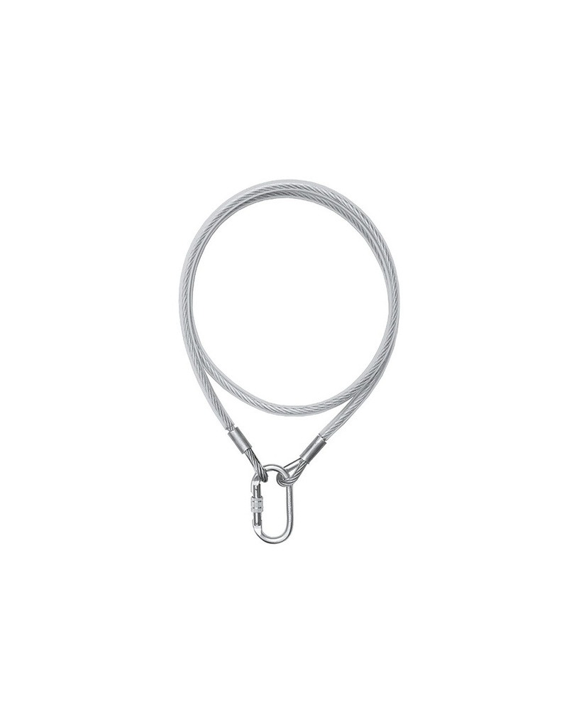 [SAFE16246-80294] Cabo conector 5 m de aço 8mm diâmetro c/ mosquetão I SAFETOP