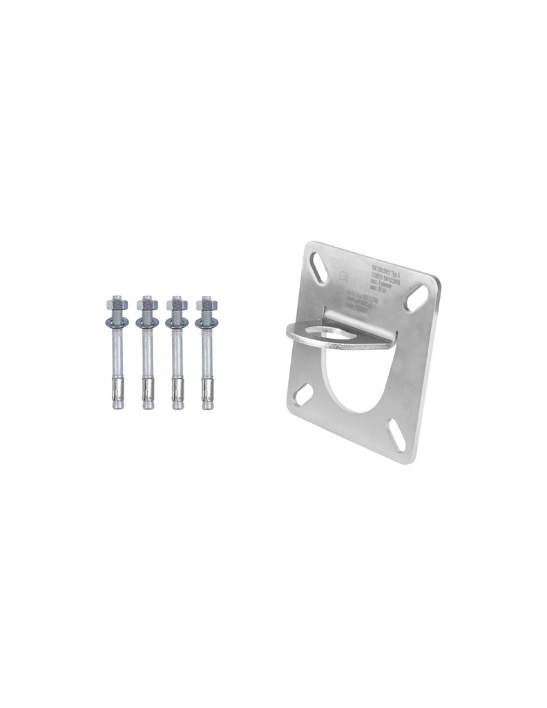 [SAFE16265-80165H] Conj. ancoragem placa de aço p/ 3 pax p/ betão c/ paraf. I SAFETOP