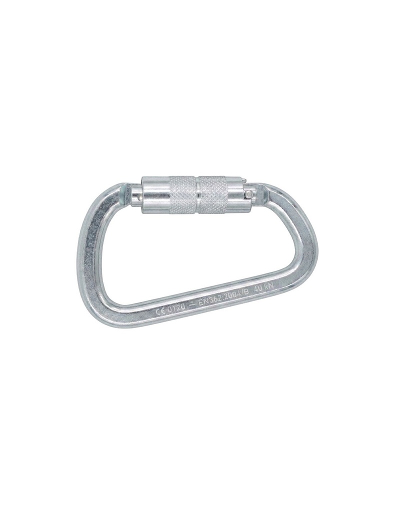 [SAFE16289-80120] MOSQUETÃO de Rosca, 1/4 de volta de aço abertura 22 mm  I SAFETOP