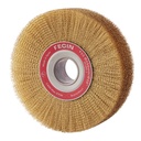 Escova para máquinas de rebarbamento I medida: 250x60x50mm I 18 fileiras aço latonado I FECIN