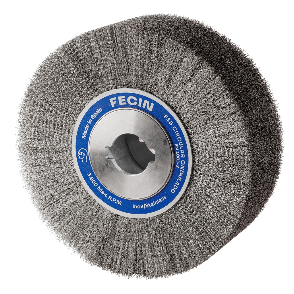 [FECI0016423-152518BK] Escova para máquinas de rebarbamento I medida: 250x60x50mm I 18 fileiras aço inoxidável I FECIN