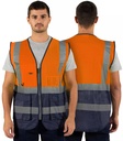Coletes "Alta visibilidade" com fecho frontal, 4 bandas refletoras (cópia)