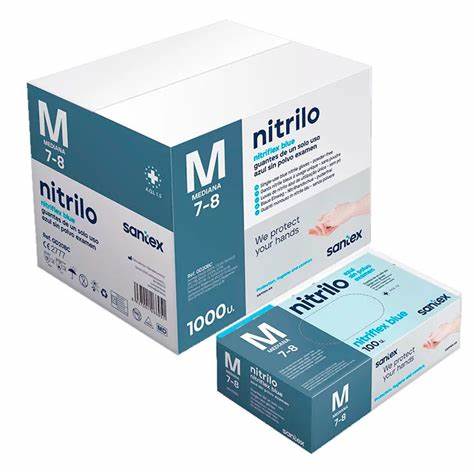 Luvas de Nitrilo Santex sem pó Laranja, GRIP,  8,5g (Pack 50) (cópia)