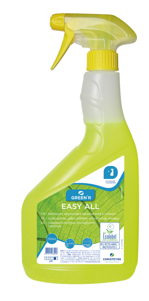 GREEN’R EASY ALL, 750 ml: Desengordurante ecológico para áreas alimentares