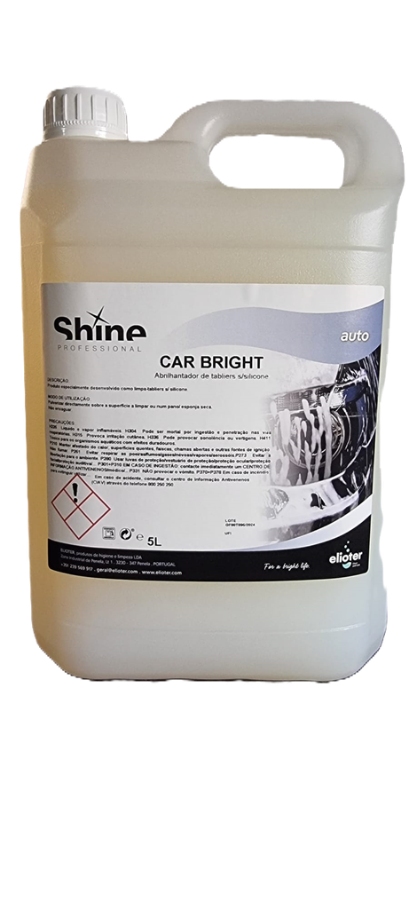 CAR BRIGHT, 5 Litros: Limpa tabliers - Sem silicone