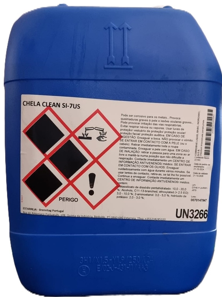 [BREN008230] CHELA CLEAN SI, 25 kg: Detergente alcalino com inibidores de corrosão de aplicação em sistemas fechados I BRENNTAG (cópia)