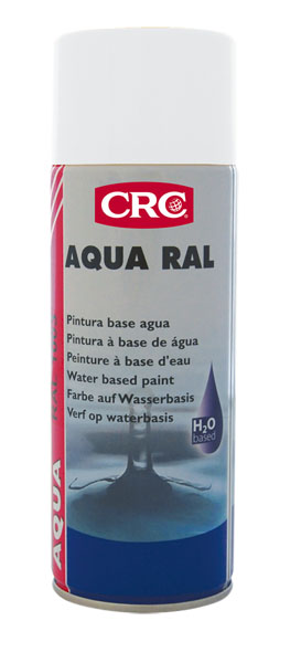 Aqua Ral 9010 branco brilhante, 400ml: Tinta de secagem rápida flexivel resistente aos raios UV I CRC