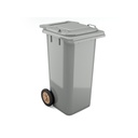 Contentor com rodas I tampa laranja e fundo cinza I 555x470x905mm I 120 litros (cópia)