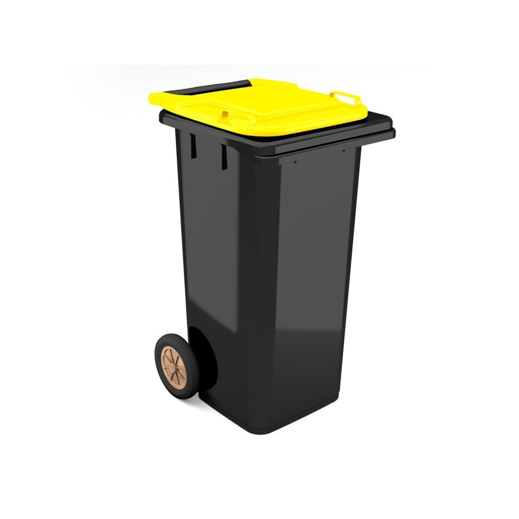 [PRAC009246-02040501] Contentor BIOLOGIC com rodas I tampa amarela e fundo cinza I 555x460x900mm I 120 litros (cópia)