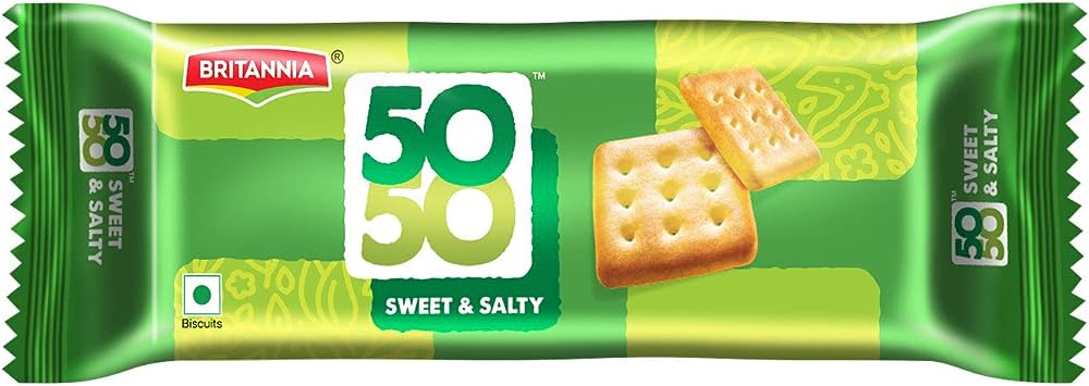 50-50 BISCUITS 24X76G BRITANIA