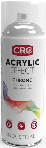 Acrylic Chrome Effect 400ml: Spray efeito cromadoproporciona acabamento decorativo I CRC