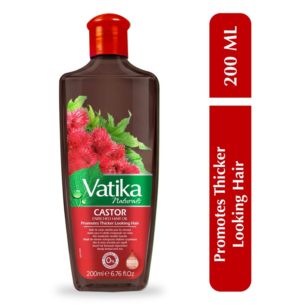 CASTOR HAIR OIL 6X200ML VATIKA