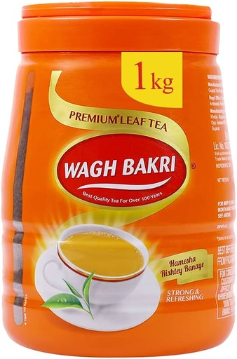 [C100013] PREMIUM BLACK TEA JAR 6X1KG WAGH BAKRI 