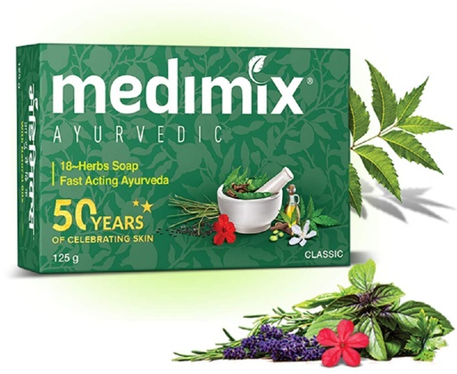 [C200052] MEDIMIX GREEN SOAP DARK 125G