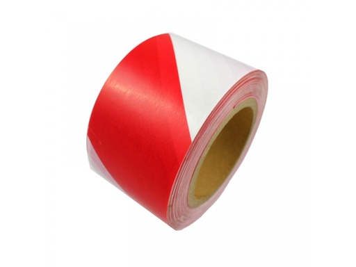 [COFA004353] Fita de sinalização vermelha e branca, 80mm x 200 metros