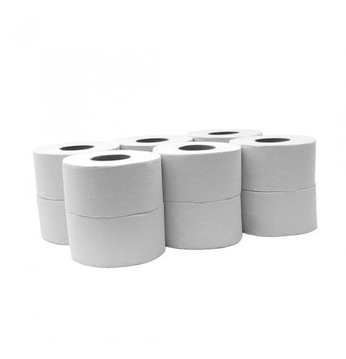 [PAP000380] Papel higiénico indústrial - Papel higiénico Jumbo, 2 folhas, 514s, 180 mts  (pack 12 rolos)