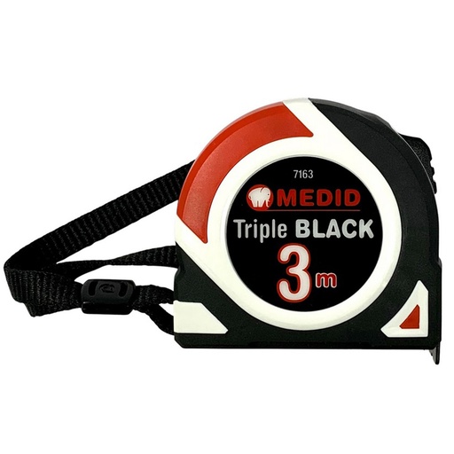 [MEDI006103-7163] Fita métrica MEDID, Linha Triple Black, 3 metros I MEDID
