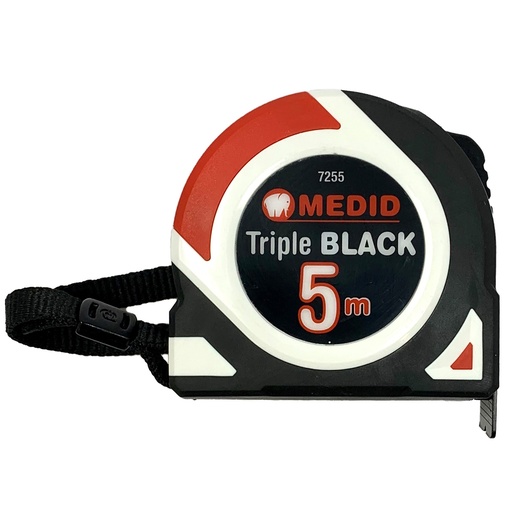 [MEDI006107-7255] Fita métrica MEDID, Linha Triple Black, 5 metros I MEDID