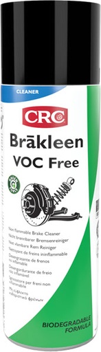 [CRC008895-1755361] Brãkleen Voc FREE 400Ml: Produto limpeza para travões emulsionàvel com vários ingredientes ativos para uma remoção eficaz de óleo, massa lubrificantes, sujidade de tráfego, sedimentos endurecidos e outros contaminantes I CRC