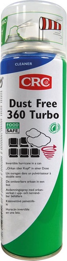 [CRC008924-1032381] Dust Free 360 turbo, 250 ml: Gás liquefeito de alta pressão, inerte, remove o pó e os detritos soltos I CRC